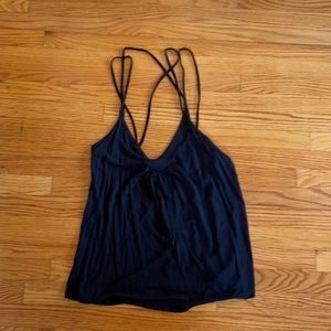 Black Only Hearts Tank Top, Strappy